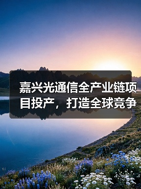嘉兴光通信全产业链项目投产,打造全球竞争力新标杆(图3) 嘉兴光通信全产业链项目投产,打造全球竞争力新标杆(图3)