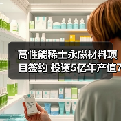 高性能稀土永磁材料项目签约 投资5亿年产值7亿年产3000吨(图1) 高性能稀土永磁材料项目签约 投资5亿年产值7亿年产3000吨(图1)